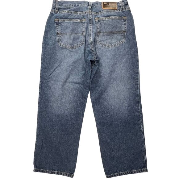 Vintage Polo Jeans Ralph Lauren Womens 10 Heritage Preppy Cropped Saturday Jeans - Picture 2 of 16